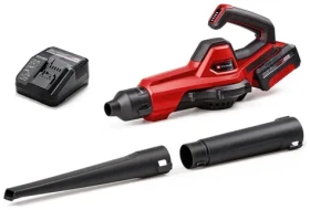 Einhell GE-UB 18/250 Li E Kit červeno-čierna / Aku fúkač lístia / 18V / 4,0 Ah / 250 km/h / 120 m3/h (3433560)
