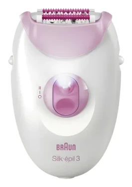 Braun Silk-épil 3 SE3-000 ružová / Epilátor / suché holenie / 2 rýchlosti / 20 pinziet / sieťové napájanie (100002202404)