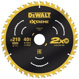 DEWALT DT20433-QZ pílový kotúč 210 x 30 x 2.4 mm Počet zubov (na palec): 40 1 ks; DT20433-QZ