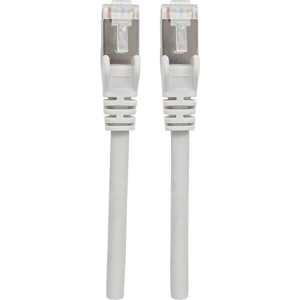 Intellinet 741095 RJ45 sieťové káble, prepojovacie káble CAT 6A S/FTP 15.00 m sivá fóliové tienenie, tienenie pletivom, tienený, bez halogénov 1 ks; 741095