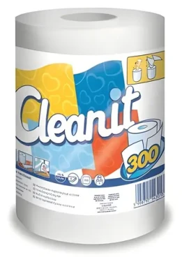 Lucart CLEANIT 300 biela / Papierová utierka v rolke / 2-vrstvová / 300 útržkov / 63 m / stredové vyťahovanie (852347IU)