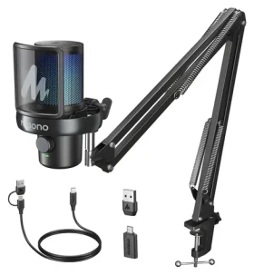 Maono DM40 S Pre čierna / Herný mikrofón / bezdrôtový / kondenzátorový / USB-C / 20 Hz - 20 kHz (DM40 S Pro Black)