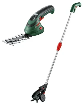 BOSCH Isio 3 SET / Aku nožnice na trávu s rukoväťou / 3,6 V / 1,5 Ah / 50 min prevádzky (0600833109)