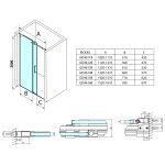 GELCO DRAGON BLACK Sprchové dvere do niky 1600 číre sklo, GD4616B GD4616B