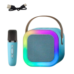 Mamido Bezdrôtový karaoke reproduktor s mikrofónom K12 RGB Bluetooth modrý