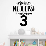 Veselá Stena Samolepka Všetko najlepšie Farba: hnědá, Veľkosť: 100 x 83 cm