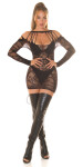 Sexy Festival Style Net Dress with Strap Details black Einheitsgroesse