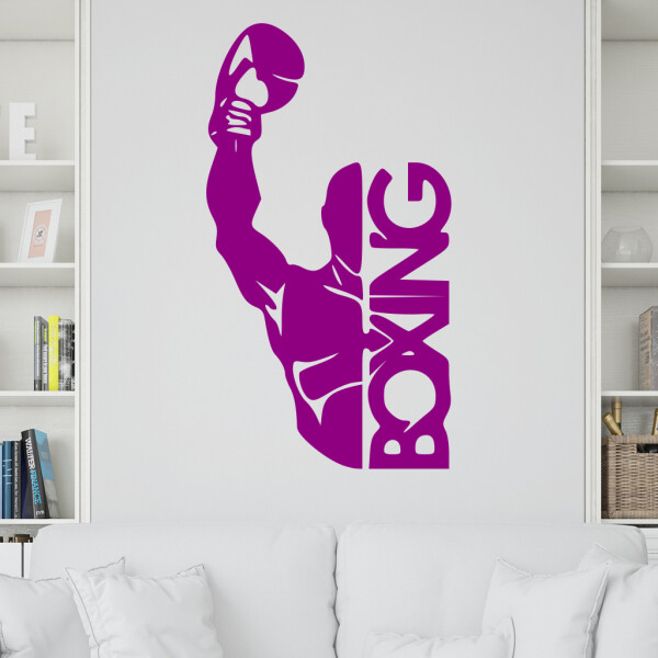 Veselá Stena Samolepka Box Farba: fialová, Veľkosť: 100 x 55 cm