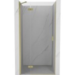 MEXEN/S - Mist-H sprchové dvere krídlové ľavé 90, transparent, zlatá kartáčovaná 8A5-090-000-55-00-L