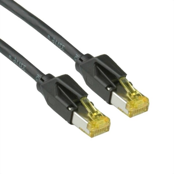 Secomp 21.05.9536 RJ45 sieťové káble, prepojovacie káble CAT 6A S/FTP 3.00 m čierna dvojžilový tienený, bez halogénov, samozhášavý 1 ks; 21.05.9536
