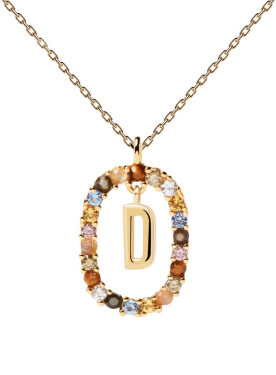 PDPAOLA Krásny pozlátený náhrdelník písmeno "D" LETTERS CO01-263-U (retiazka, prívesok)