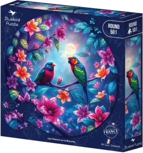 BlueBird Okrúhle puzzle Vtáčiky na vetve