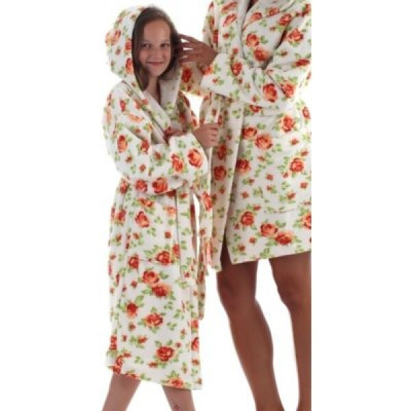 Detský župan Rose 9149 1003 - Vestis 116 ecru s květy