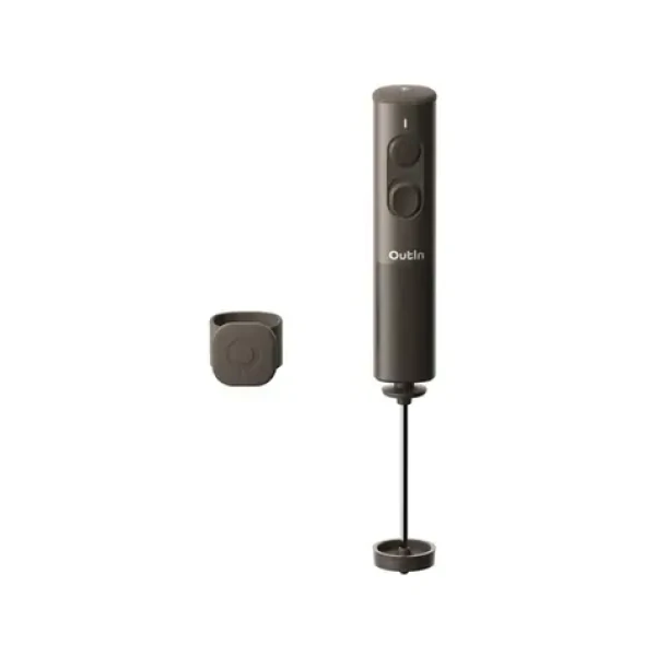 Outin LattoGo hnedá / Ručný napeňovač mlieka / 1400mAh (OTMF-LG-01-TB)