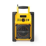Nedis RDFM3100YW žltá / Prenosný rádio prijímač na stavbu / AM / FM / SW / 15 W / jack 3.5 mm / IPX5 (RDFM3100YW)
