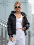 Dámska prešívaná bunda s kapucňou, čierna, FashionStreet TY5759 XL