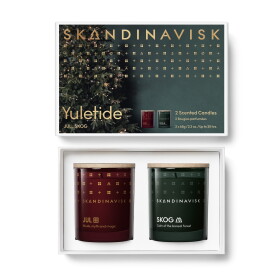 SKANDINAVISK Darčekový set sviečok Yuletide - JUL and SKOG – 2 x 65 g