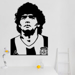 Veselá Stena Samolepka Diego Maradona Farba: béžová, Veľkosť: 60 x 42 cm