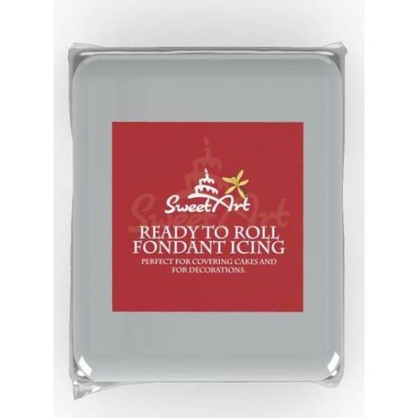 SweetArt potahovacia a modelovacia hmotа vanilková Silver šedá (250 g) - dortis - dortis