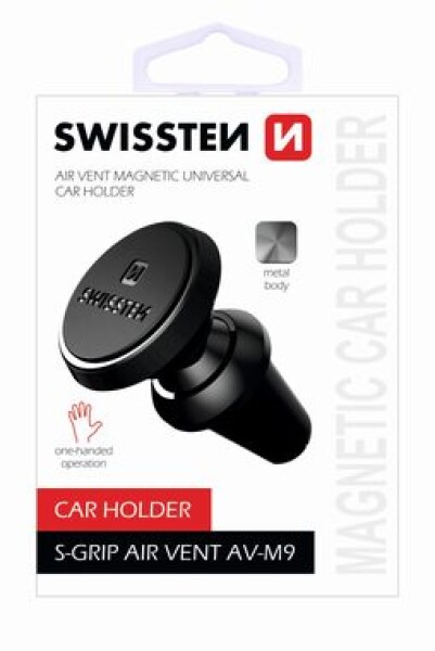 SWISSTEN S-GRIP AV-M9 čierna / Magnetický držiak do ventilácie auta (65010423)
