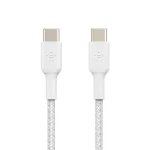 Belkin CAB004bt2MWH2PK biela / Dátový kábel / USB-C - USB-C / opletený / 2 m (CAB004BT2MWH2PK)