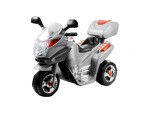 Mamido Detská elektrická motorka strieborná