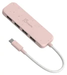 J5Create Eco-Friendly USB-C Hub ružová / USB-C hub / 4X USB-A / USB 3.2 Gen 2 / recyklovaný plast (JCH341ER-N)