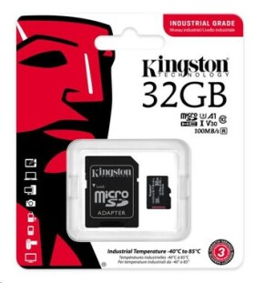 Kingston microSDHC 32GB Industrial + adaptér / UHS-I V3 / U3 / Class 10 (SDCIT2/32GB)