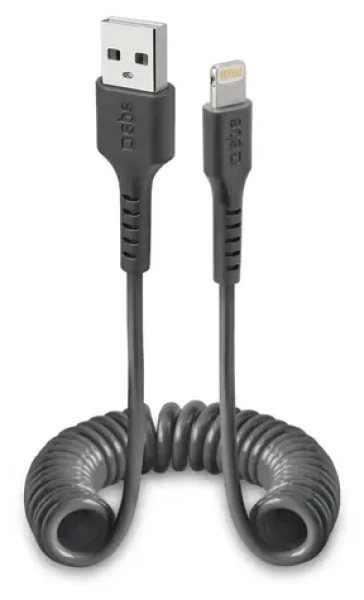 SBS čierna / Dátový kábel / USB-A - Lightning / MFI / 10 W / 1 m
