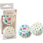 Košíčky na muffiny 36 ks 50x32 mm s bodkami a motýľom - Decora - Decora