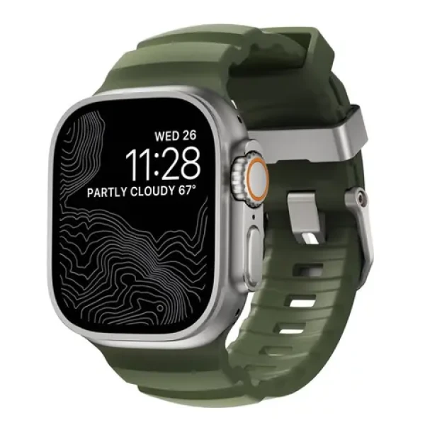 Nomad Rocky Point Band remienok pre Apple Watch 49/46/45/44/42mm natural/forest (NM014841858)
