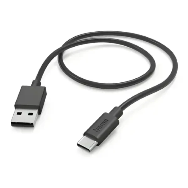 HAMA čierna / Nabíjací kábel / USB-A / USB-C / 480 Mbit/s / 1 m