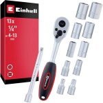 Einhell račňa, sada, metrický, 1/4 , 13-dielna, 372411; 372411
