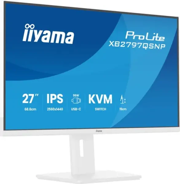 27" IIYAMA ProLite XB2797QSNP-W1 biela / Monitor / IPS / QHD 2560x1440 / USB-C 96W / KVM / Daisy Chain (XB2797QSNP-W1)