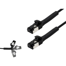 BKL Electronic 144015 RJ45 sieťové káble, prepojovacie káble CAT 8.1 U/FTP 5 m čierna 1 ks; 144015