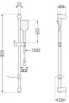 MEXEN/S - Alfa DF62 Set umývadlovej a sprchovej batérie s príslušenstvom, bielo/chróm 745714DF62-02