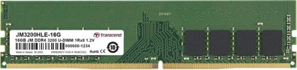 Transcend JetRam, DDR4, 16 GB, 3200MHz, CL22 (JM3200HLE-16G)