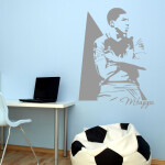 Veselá Stena Samolepka Kylian Mbappé Farba: modrá, Veľkosť: 40 x 30 cm