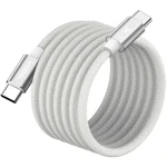 YENKEE YCU MAGNETIC 03 Kábel USB-C (M) - USB-C (M) 1.5m biela / 60W / 480Mb/s (8590669394517)