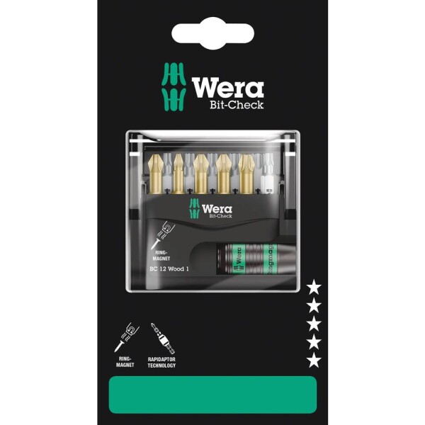 WERA Bit-Check 12 Wood 1 SB / 12 dielny (05136390001)