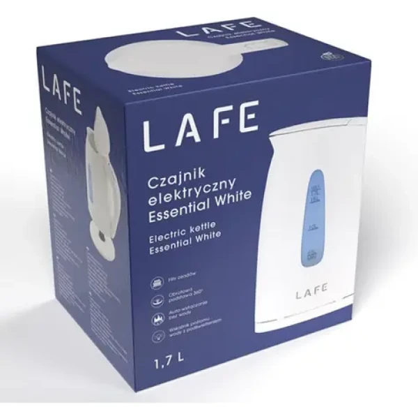 Lafe Essential biela / Rýchlovarná kanvica / 2200 W / 1,7 l (LAFCZA47457)