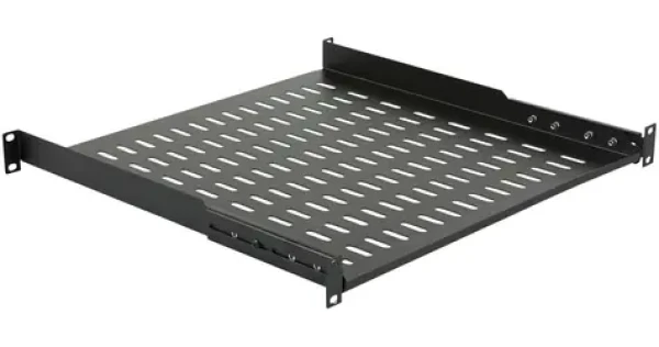 Lanview 19" 1U (RAS405BL) / Polica do racku / hĺbka 450 mm / nosnosť 50 kg / čierna (RAS405BL)