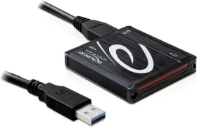 DeLock Čítačka pamäťových kariet USB 3.2 A - CF amp; SD amp; microSD amp; MS amp; xD čierna (91704)