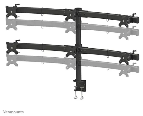 Neomounts TIS FPMA-D700D6 / stolný držiak pre 6 monitorov / veľkosť 19-27" / VESA 75x75-100x100 / nosnosť 8kg (FPMA-D700D6)