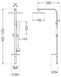 MEXEN/S - Q49 sprchový stĺp biela / zlatá 798494995-25