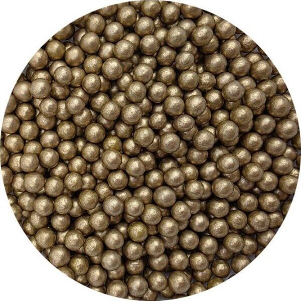Cukrové perličky metalické zlaté 7mm 80g - I LOVE CAKES - I LOVE CAKES