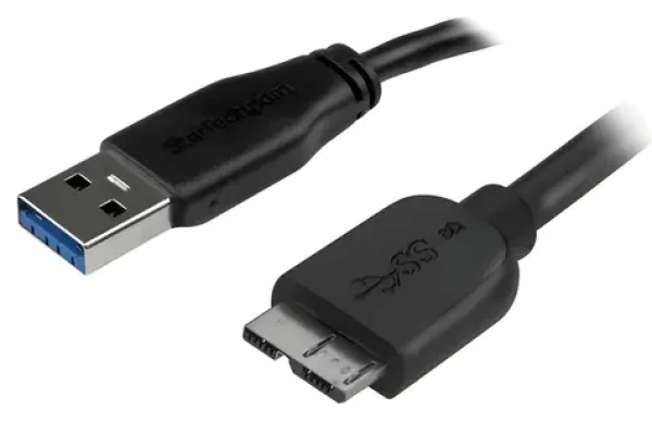 StarTech USB-A na Micro-USB B Slim čierna / Kábel / 2 m / USB 3.0 / 5 Gbit/s (USB3AUB2MS)