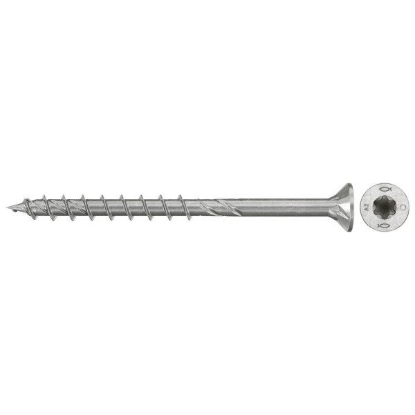 Fischer 574093 skrutky do drevotriesky 6 mm 90 mm TX Nerezová oceľ 100 ks; 574093
