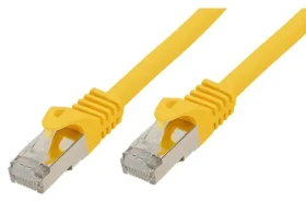 BASIC-S CAT7 U/FTP Slim žltá / Patch kábel / 0,5 m / RJ-45 / Pozlátené konektory (BS75511-SL0.5Y)