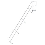 MUNK Günzburger Steigtechnik 600515 Munk Druhé madlo na schody s plošinou 45° 15 schodov 1 ks; 600515